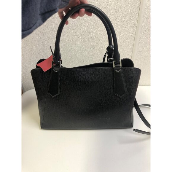 Michael Kors Kimberly Satchel Black Pebbled Leather Purse - Picture 3 of 16